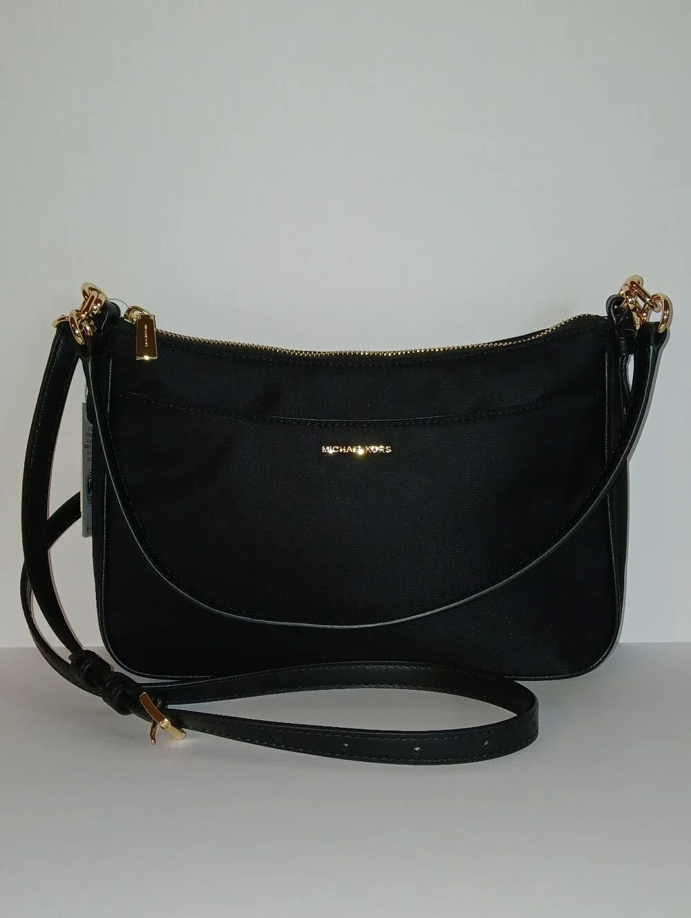 Michael Kors Recycled Nylon Jet Set Shoulder Bag W Crossbody Strap, Black Med